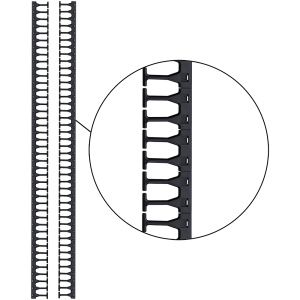 Кабельная гребенка с пальцами, для шкафов LANMASTER DCS шириной 800 мм, 2 шт. в компл., черная
